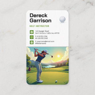 Golf Instructor Best Sports Business Card