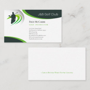 Golf Instructor Best Sports Business Card