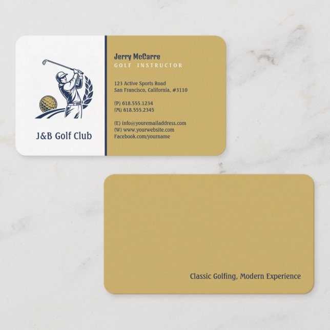 Golf Instructor | Best Sports Business Card (Front/Back)