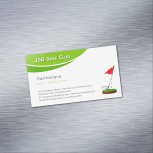 Golf Instructor Best Sports Business Card Magnet