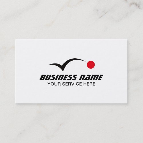 Golf Instructor Bouncing Red Dot Business Card