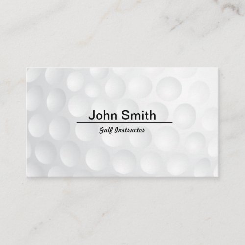 Golf Instructor Business Card