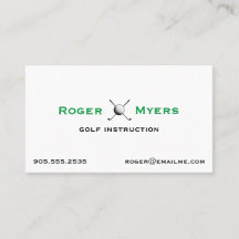 Golf Instructor business card lessons