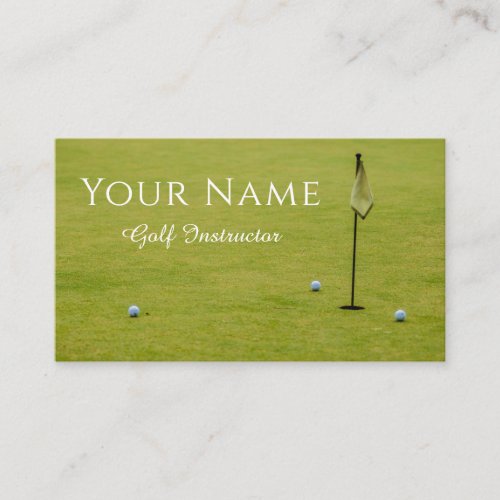 Golf Instructor Coach Elegant Minimalistic Simple Business Card