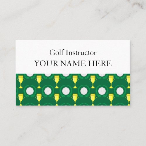 Golf Instructor Coach Sports Professional Golfer Business Card
