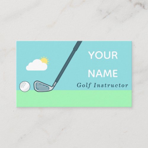 Golf Instructor Coach Trainer Country Club Golfer Business Card