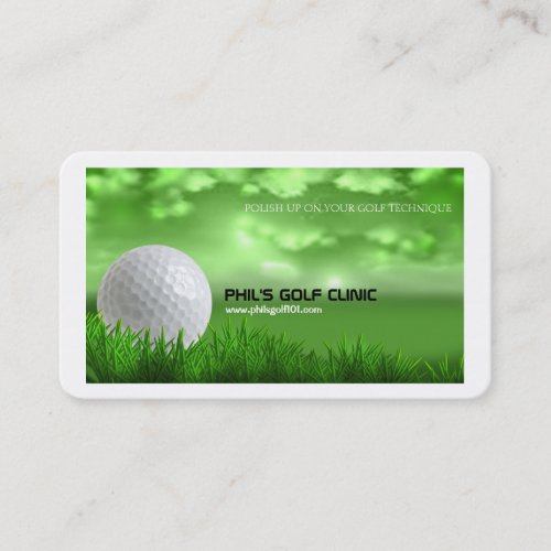 Golf Instructor Golf Ball Business Card