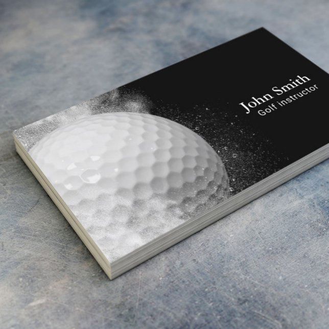 Golf Instructor Golf Ball Business Card (Creator Uploaded)