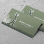 Golf Instructor Golf Swing Coach Sage Green Business Card<br><div class="desc">Professional Golf Instructor Business Cards.</div>