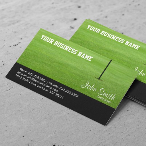 Customizable Golf Course Green business card