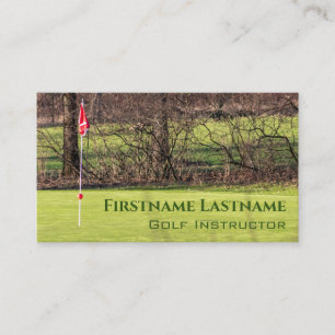 Golf Instructor Hole in One Golf Court Golf Sport Business Card