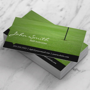 Golf Instructor Hole in One Professional Business Card