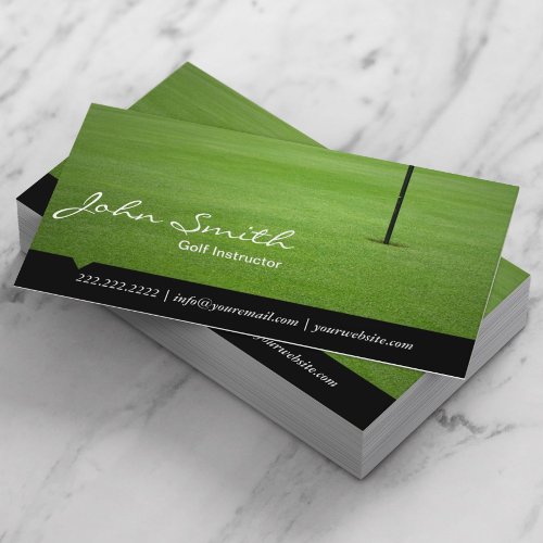 Golf Instructor Hole in One Professional Business Card