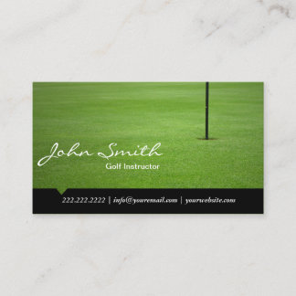 Golf Instructor Hole in One Professional Business Card