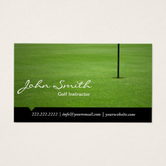 Golf Instructor Hole in One Professional Business Card