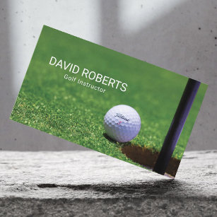 Golf Instructor Hole in One Professional Sport Business Card