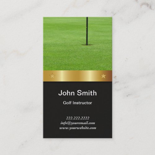 Gold Belt Golf Instructor Business Card