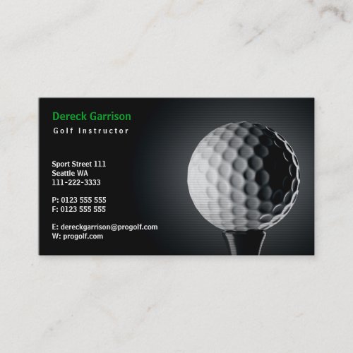 Golf Instructor  Perfect Sport Business Card