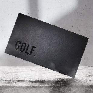 Golf Instructor Professional Black Minimalist Business Card