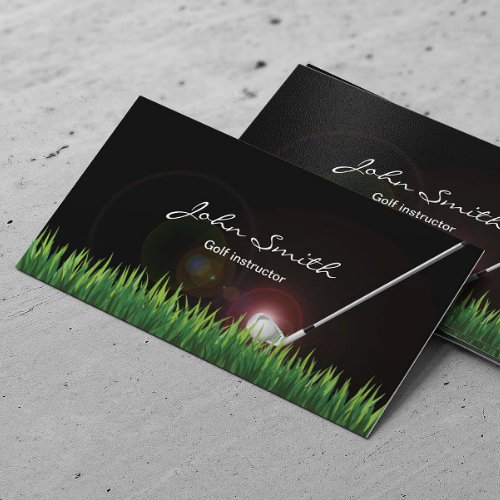 Golf Instructor Professional Business Card