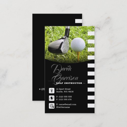 Golf Instructor  Professional Golf Lessons Business Card