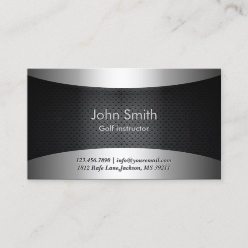 Cool Carbon Black Golf Business Card