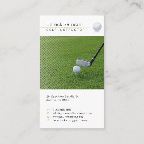 Golf Instructor  Professional Teacher Business Card