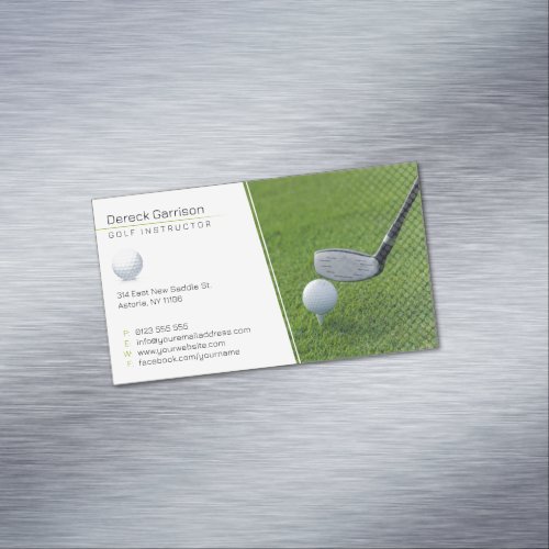 Golf Instructor  Professional Teacher Business Card Magnet