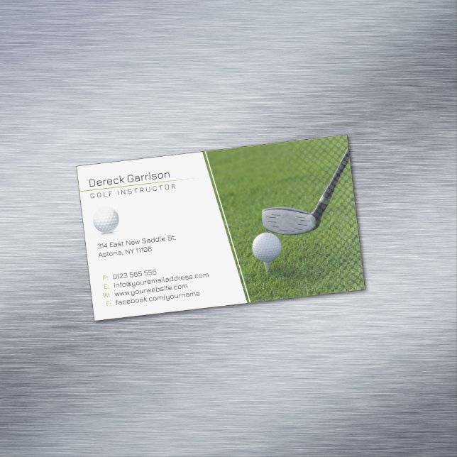Golf Instructor | Professional Teacher Business Card Magnet (In Situ)