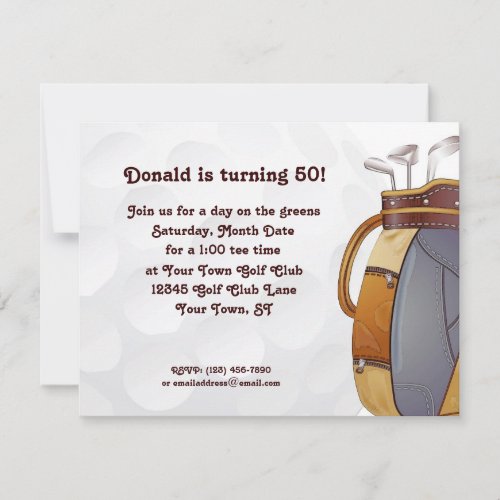 Golf Personalized Invitation