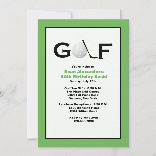 Golf Invitation (Front)
