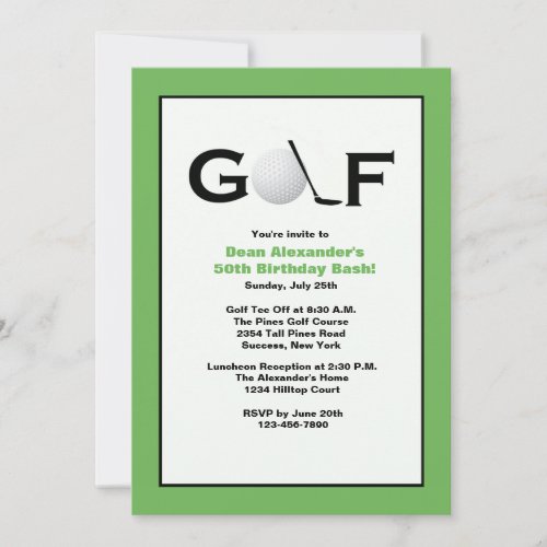 Golf Invitation