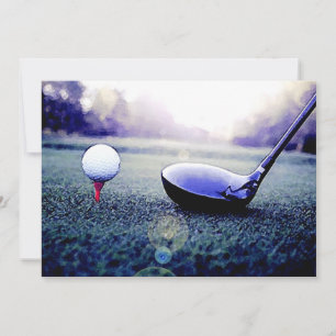 Golf Invitations - Golf Ball & Bat Artwork