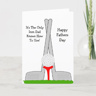 Golf Irons Personalised Father's Day Card