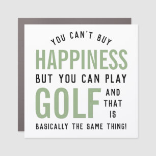 Golf is Happiness Funny Golf Lover Gifts Car Magnet