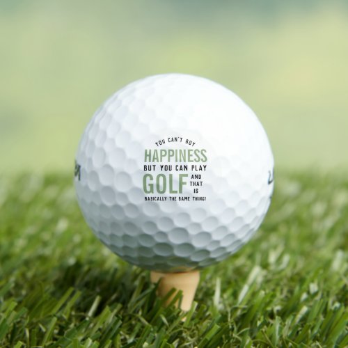 Golf is Happiness Funny Golf Lover Gifts Golf Balls