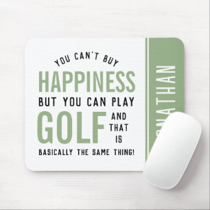 Golf is Happiness Funny Golf Lover Gifts Mouse Pad