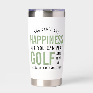 Golf is Happiness Funny Golf Lover Personalized Insulated Tumbler
