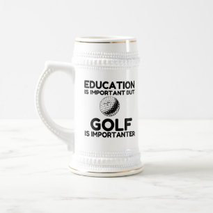 GOLF IS IMPORTANTER BEER STEIN