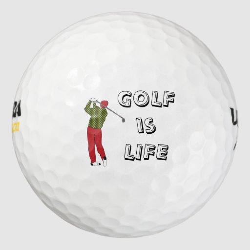 GOLF is LIFE, Golfer, Golf Quote Golf Balls | Zazzle