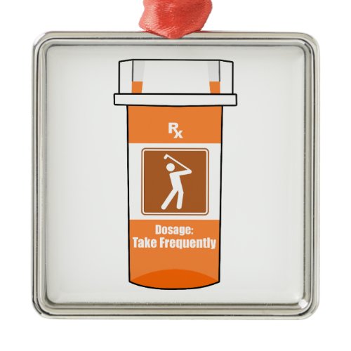 Golf Is My Drug Metal Ornament