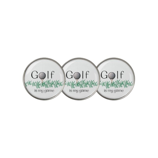 Golf is my game golf ball marker (3 Up)