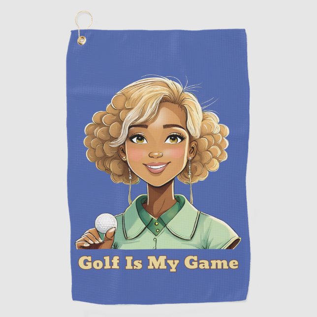 Golf Is My Game Women's Golf Towel (Front)