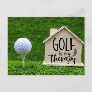 Golf is my therapy for golfer funny slogan postcard