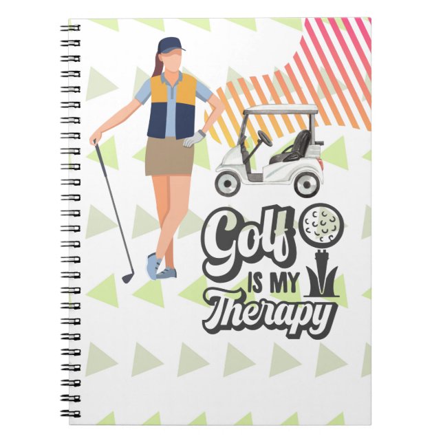 Golf is my therapy for Lady golfer   Notebook (Front)