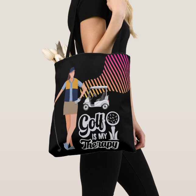 Golf is my therapy for Lady golfer  Tote Bag (Close Up)