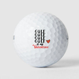 Golf is My Valentine for Golfer on Valentine's Day Golf Balls