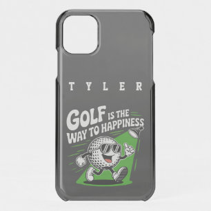 Golf is the way to happiness iPhone Case