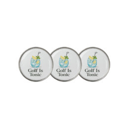 Golf Is Tonic Cocktail Elegant Golf  Ball Marker