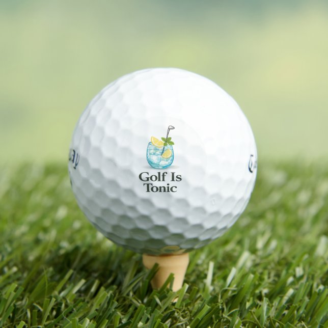 Golf Is Tonic Cocktail Elegant Golf Balls (Insitu Tee)